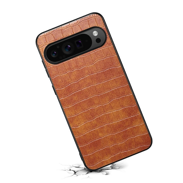 Mobilskal till Google Pixel 10/10 Pro Crocodile Texture - Brun Brun