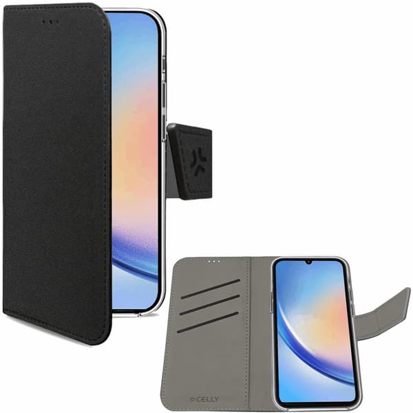 Celly Galaxy A35 5G Plånboksfodral Wally - Svart Black