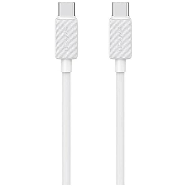 Usams USB-C till USB-C Kabel 1m KY Series - Vit Vit