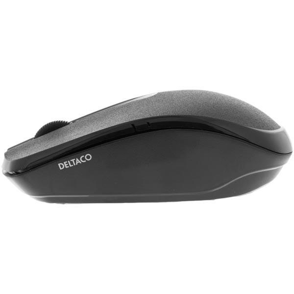 Deltaco trådløs optisk mus, 2 knapper og scroll - Sort Black