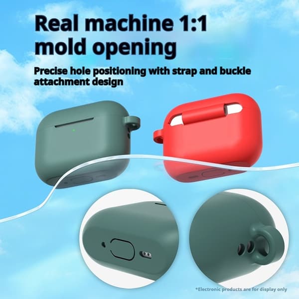 Mobilskal till AirPods Pro 3 Med Carabiner Silikon - Rosa Rosa