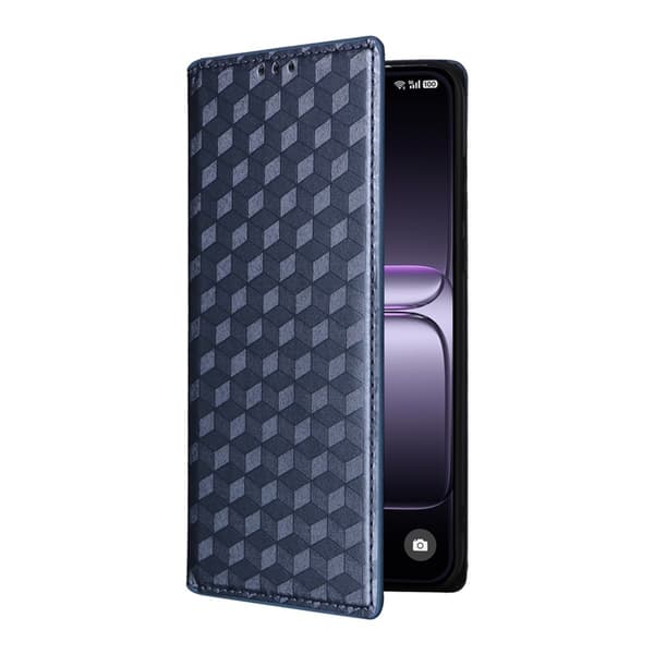 OnePlus Nord 5 Plånboksfodral Rhombus Imprint - Blå Blå