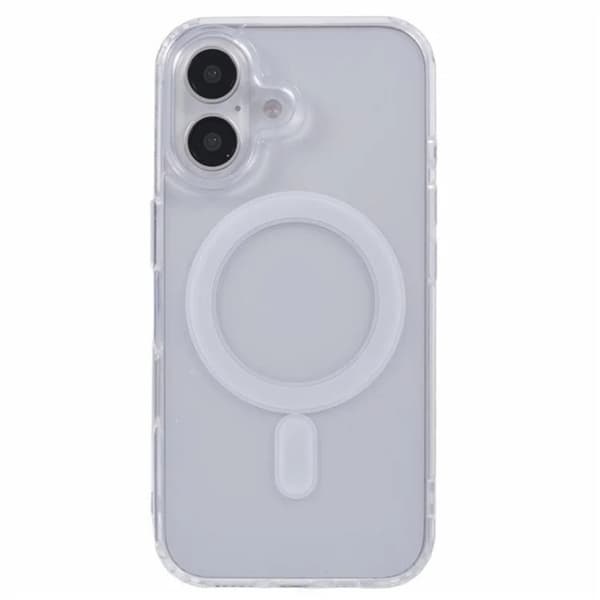 WANLONFENG Mobilskal till iPhone 16 MagSafe + [2-Pack] Härdat glas Transparent