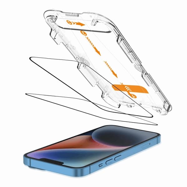 Tech-Protect [2-Pack] iPhone 13/13 Pro/14/16e Härdat Glas Skärmskydd Quick Set Svart