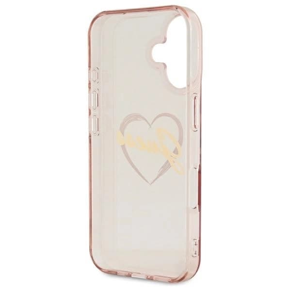 Guess Mobilskal till iPhone 16 IML Heart - Rosa Rosa