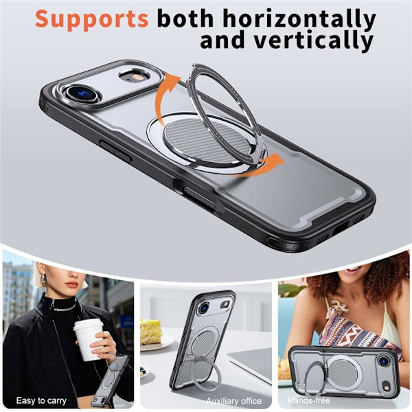 Mobilskal till iPhone Air MagSafe TPU+PC Kickstand - Grå Grå