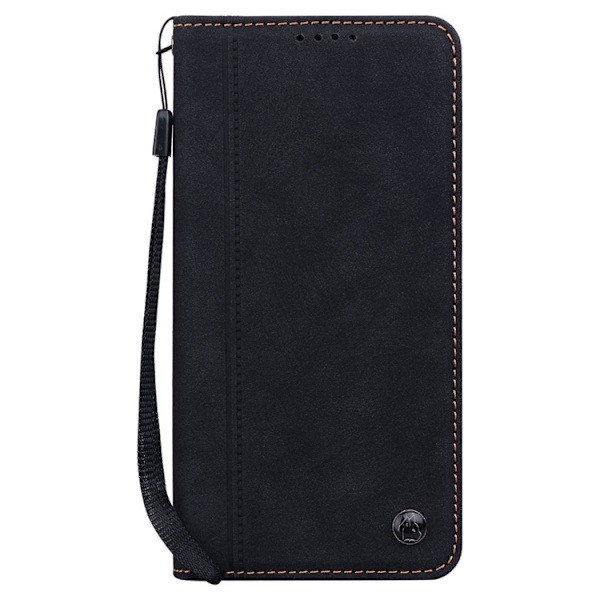 iPhone Air Konstläder Plånboksfodral med Rem Lines Pattern - Svart Svart