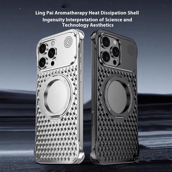 R-JUST RJ64 Mobilskal till iPhone 16 Aluminium Silver med Kickstand