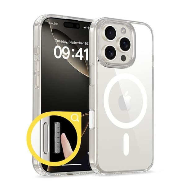 Tech-Protect Mobilskal till iPhone 16 Pro Magsafe Flexair Hybrid CC Transparent