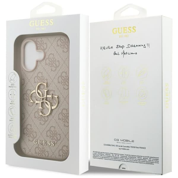 Guess Telefontaske til iPhone 17 4G Stort Logo - Lyserød Rosa
