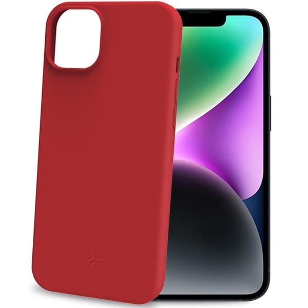 Celly Mobilskal till iPhone 15 Cromo Soft Rubber - Röd Röd