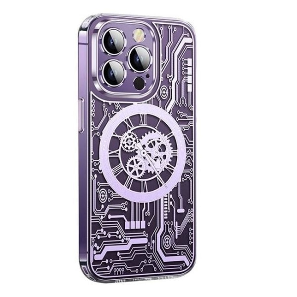 iPhone 14 Pro Max -puhelinkuori Magsafe Mechanical - Violetti