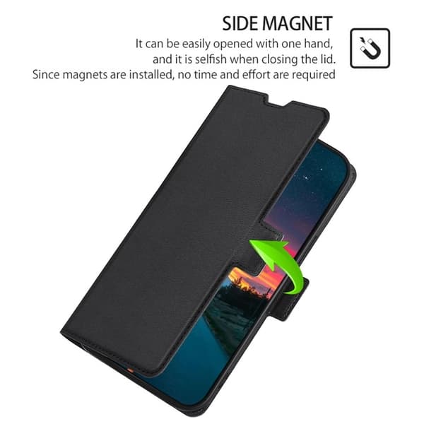 Xiaomi 13 Lite Pungeetui Dual Magnetic Clasp - Sort Svart