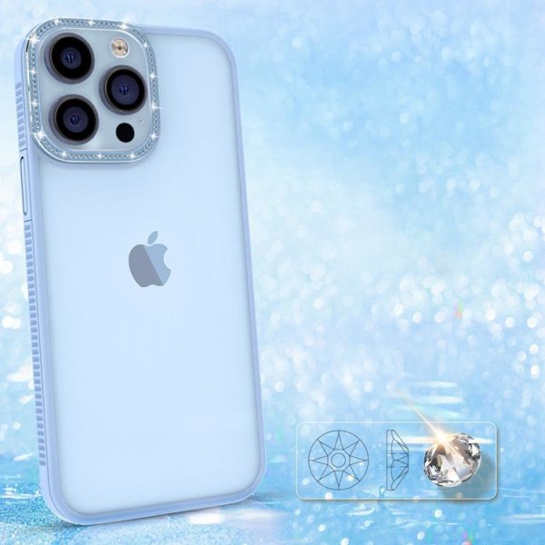 Kingxbar iPhone 13 Pro Max etui glitrer med krystaller - blå