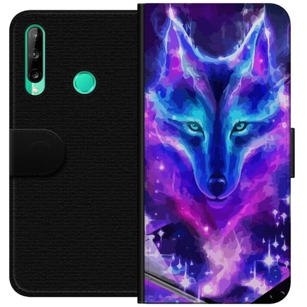 Pung Taske til Huawei P40 lite E med Neon Wolf