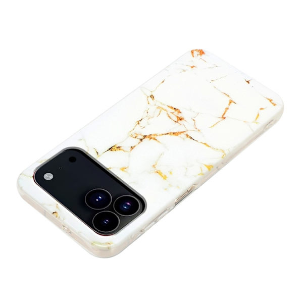 Mobilskal till iPhone 17 Pro Max Marble Pattern Painted TPU - Vit Vit