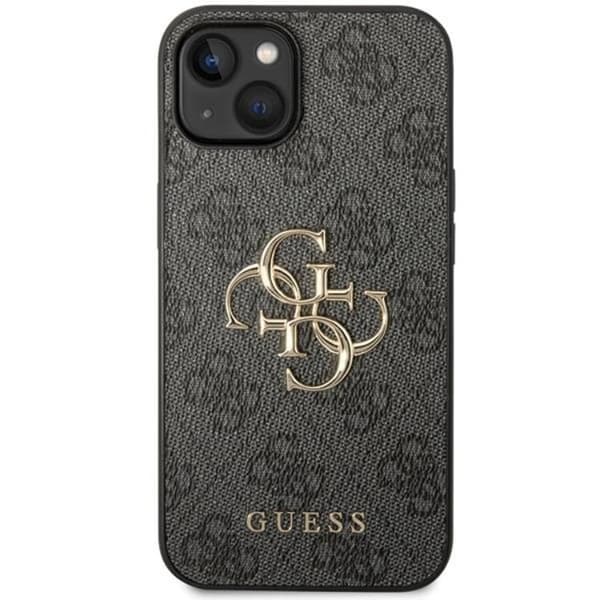 Guess iPhone 15 -puhelinkuori 4G Big Metal Logo - Harmaa Grå