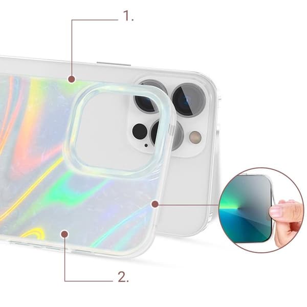 Kingxbar Shell -sarjan kuori iPhone 13 Prolle - helmensininen Blue