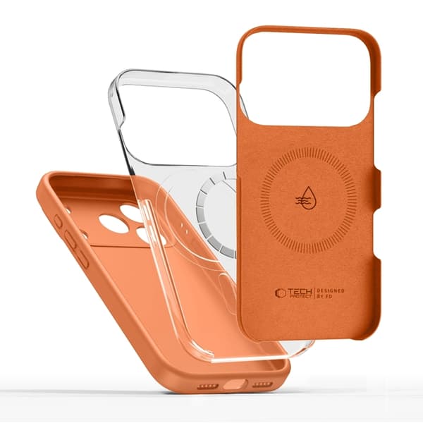 Tech-Protect Mobilskal till iPhone 17 Pro Max Magsafe Silikon - Cosmic Orange Orange