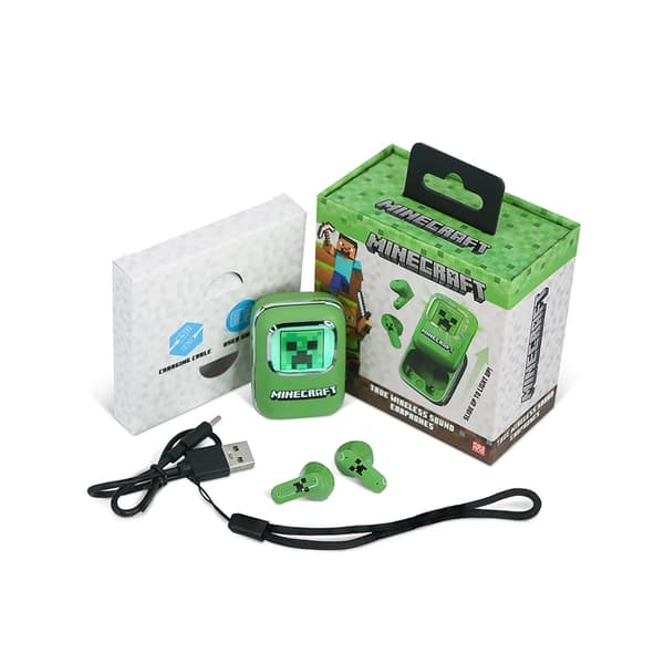 MINECRAFT TWS In-Ear Hörlurar Slide - Grön Grön