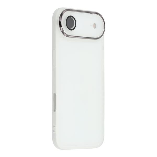 Mobilskal till iPhone Air Electroplated Kameraram - Transparent Vit Vit