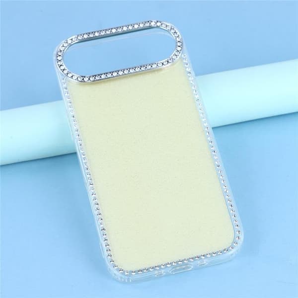 Mobilskal till iPhone Air Rhinestone Edge - Glitter Gul Gul