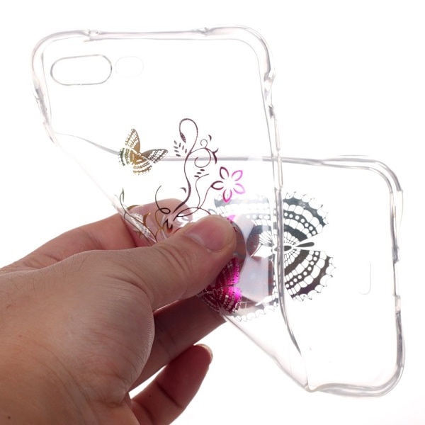 TPU Mobilskal till iPhone 7 Plus - Färgrika Fjärilar