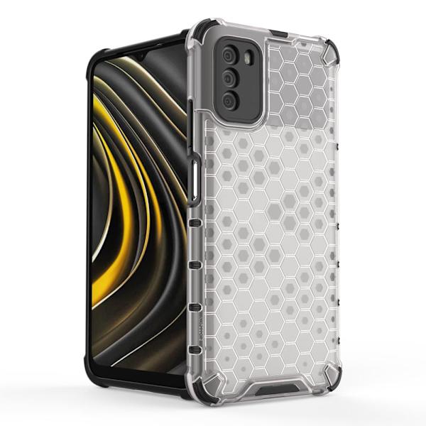 Honeycomb Armor Bumper Skal Xiaomi Poco M3 / Redmi 9t - Transpar
