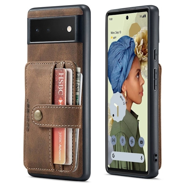 JEEHOOD Google Pixel 7 Skal Korthållare RFID - Brun