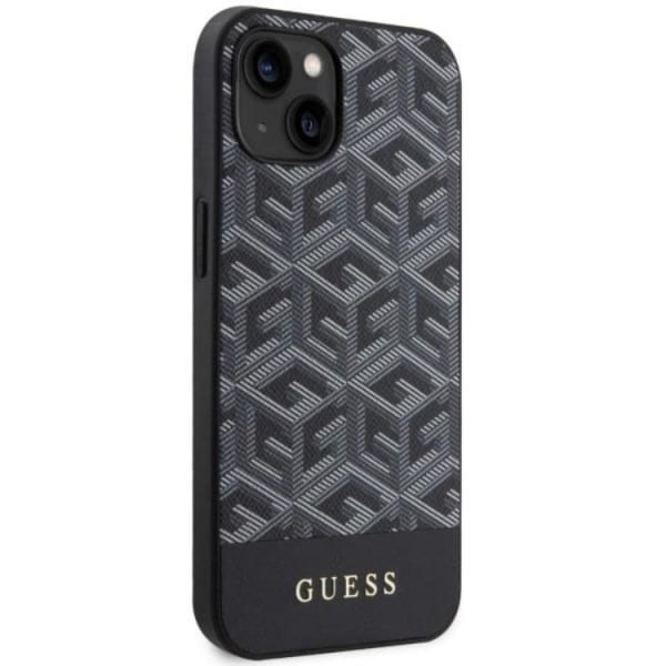 Guess iPhone 14 Plus -puhelimen kuori MagSafe GCube Stripes - Musta