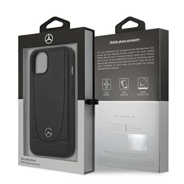 Mercedes iPhone 15 Plus Mobilskal Læder Urban - Sort Black