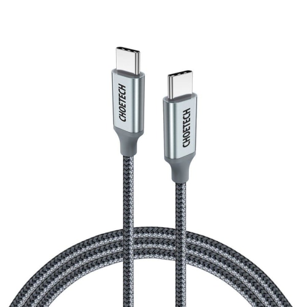 Choetech-kaapeli USB-C 5A 100W 1,8 m - harmaa Grey