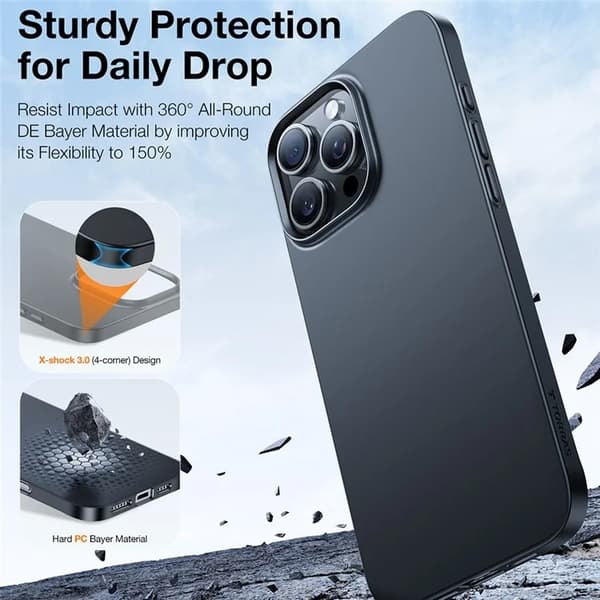 TORRAS Mobilskal till iPhone 15 Pro Max Magsafe Shockproof - Svart