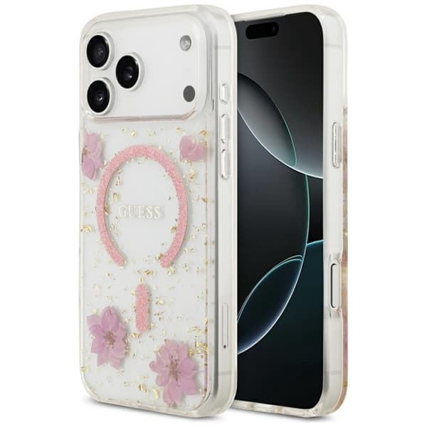 Guess Mobilskal För iPhone 18 Pro Max/17 Pro Max Magsafe Resin Flowers