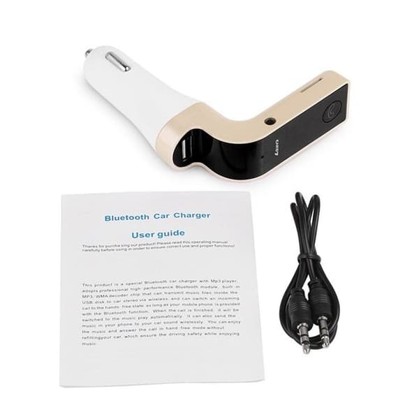Bil Bluetooth MP3-Spelare FM-Sändare USB-Billaddare G7 - Silver Silver