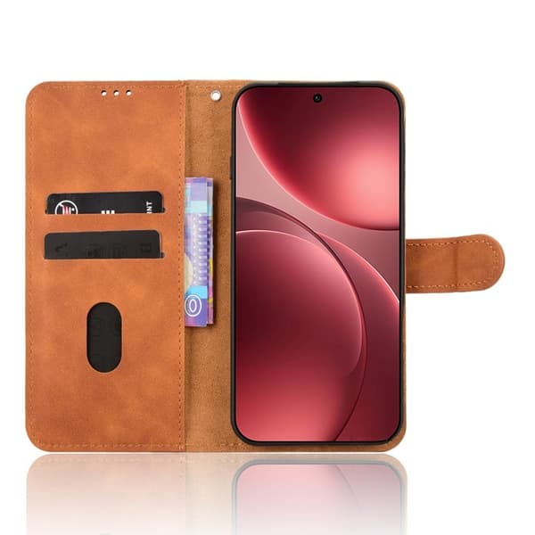 Oppo Find X9 Pro 5G Plånboksfodral Konstläder Skydd - Brun