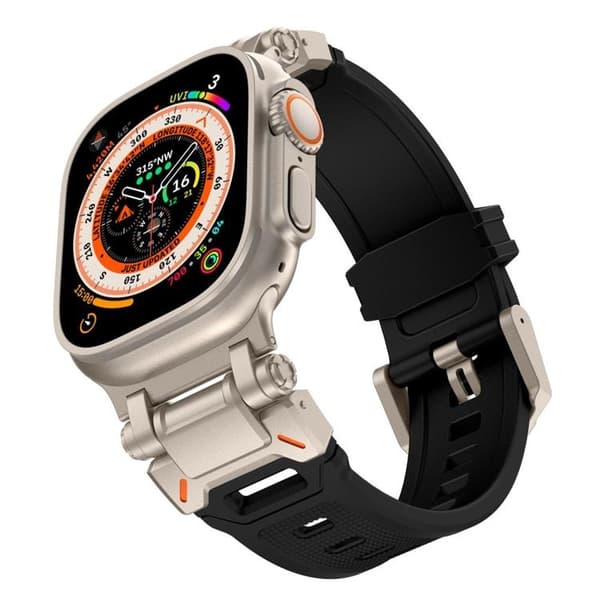 Tech-Protect Apple Watch (49/45/44/42mm) Armbånd Delta Pro Sort Svart