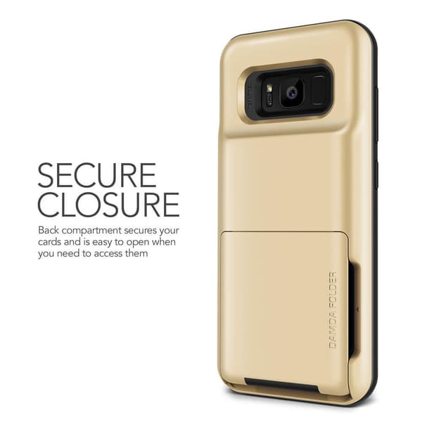Verus Damda Folder Card Slot Taske til Samsung Galaxy S8 Plus - Guld Guld