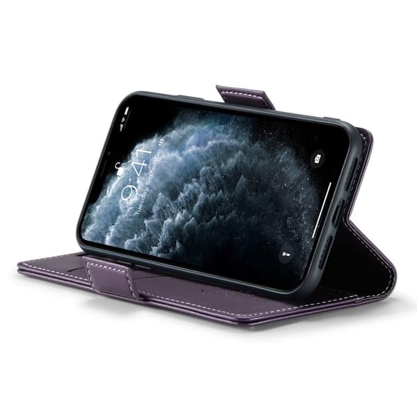 CASEME Plånboksfodral Konstläder för iPhone 11 Pro Max - Lila