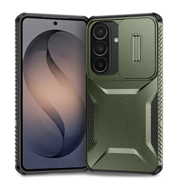 Mobilskal för Samsung Galaxy S26 Camshield TPU + PC - Grön