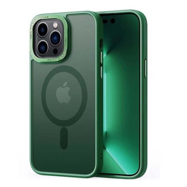 BOOM iPhone 14 Pro -mobiilisuojus Magsafe Frosted - vihreä