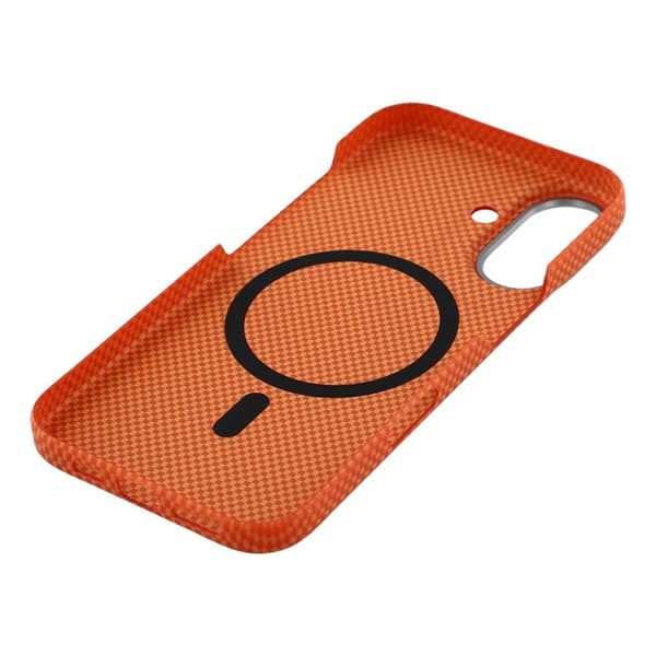 Mobilskal till iPhone 17 MagSafe Carbon Fiber - Orange