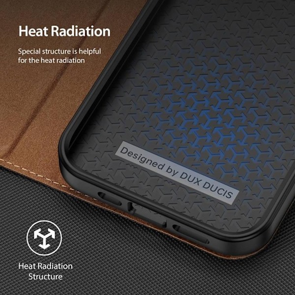 Dux Ducis iPhone 14 Pro Max Plånboksfodral Skin X2 - Brun