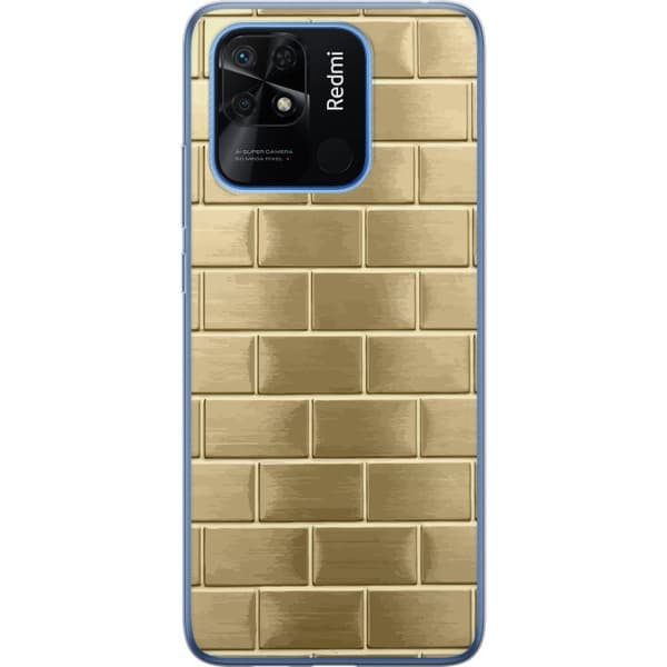 Mobilskal till Xiaomi Redmi 10C med Gyllene Murstenar