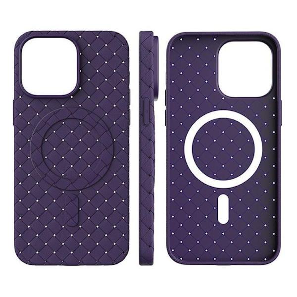 iPhone 15 Mobilskal Magsafe Woven - Lila