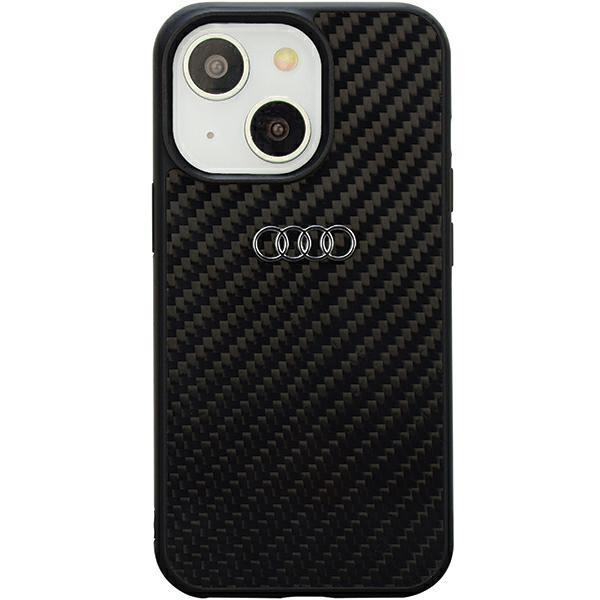 Audi iPhone 14 Mobilcover Carbon Fiber - Sort