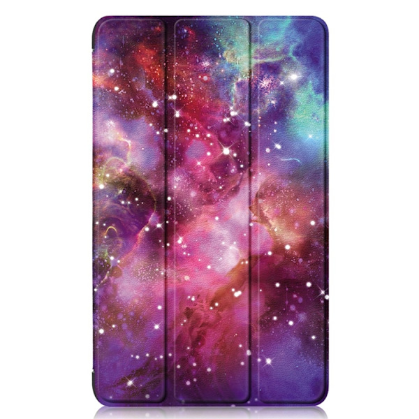 Galaxy Tab A9 Fodral Pattern Printing Tri-fold Konstläder Galaxen