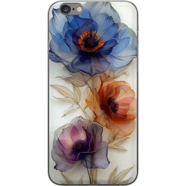 Mobilcover til Apple iPhone 6 Plus med Silke Blomster