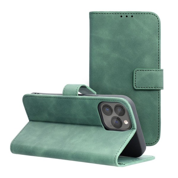 iPhone 14 Pro Plånboksfodral Tender Eco Läder Grön