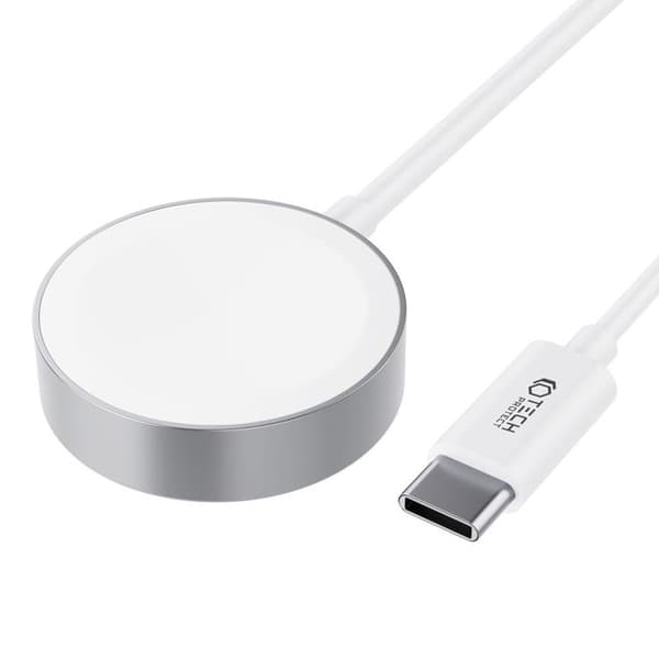 Tech-Protect Apple Watch Magnetisk Oplader Type-C 120cm - Hvid Vit